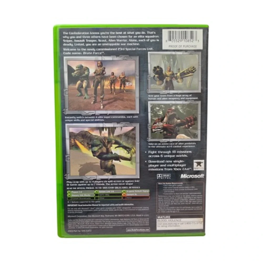 2003 Microsoft Studios Brute Force Xbox CIB